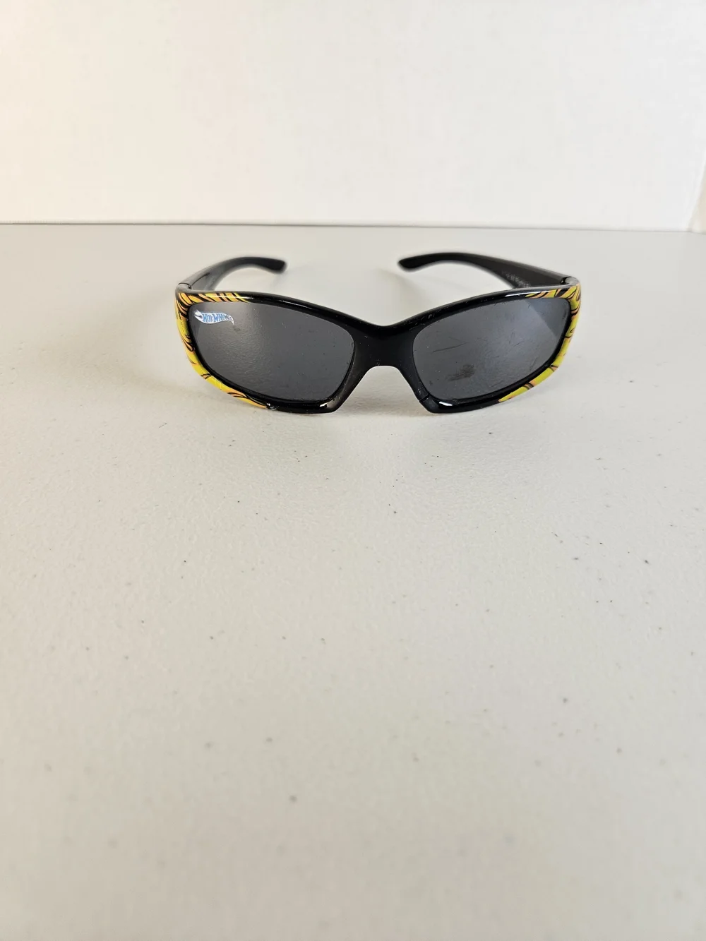 Hot Wheels Kids Black Sunglasses with Yellow Accent